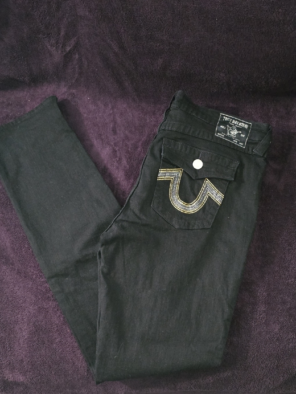 True Religion Billie Mid Rise Straight Jeans